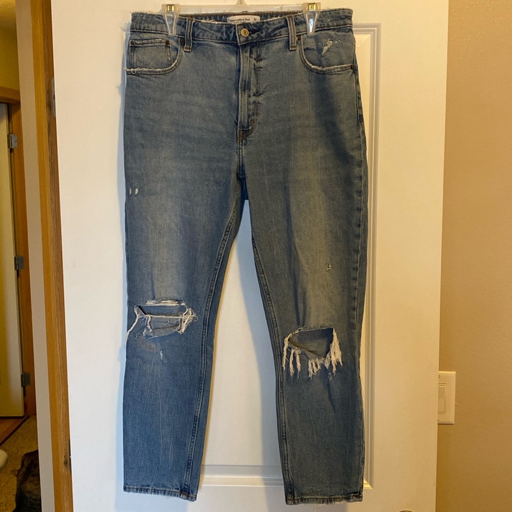 Abercrombie & Fitch The Ankle Straight Ultra High Rise Curve Love Jean 31/12R